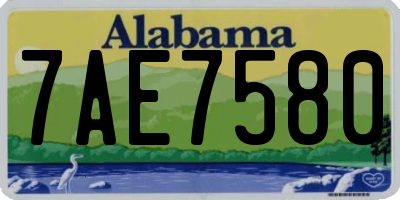 AL license plate 7AE7580