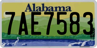 AL license plate 7AE7583