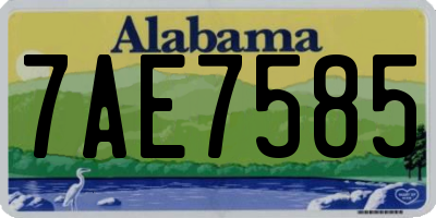 AL license plate 7AE7585