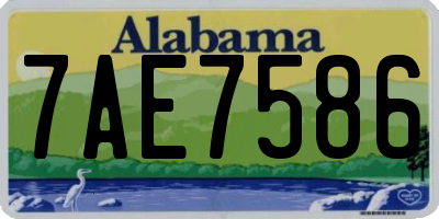 AL license plate 7AE7586