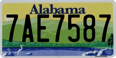 AL license plate 7AE7587