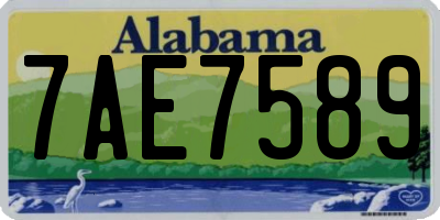 AL license plate 7AE7589