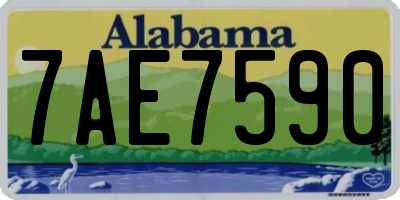 AL license plate 7AE7590