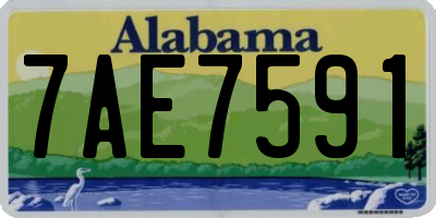 AL license plate 7AE7591