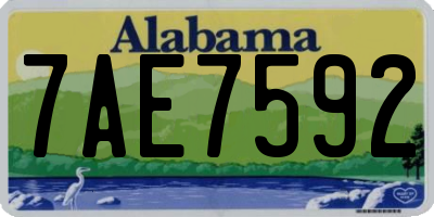 AL license plate 7AE7592