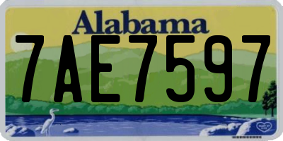 AL license plate 7AE7597