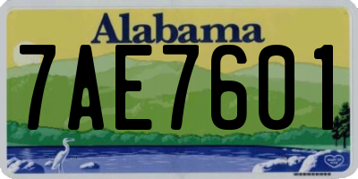 AL license plate 7AE7601