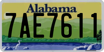 AL license plate 7AE7611