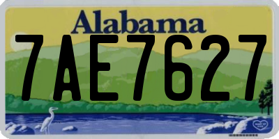 AL license plate 7AE7627