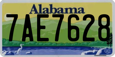 AL license plate 7AE7628