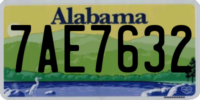 AL license plate 7AE7632
