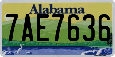AL license plate 7AE7636