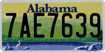 AL license plate 7AE7639
