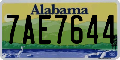 AL license plate 7AE7644