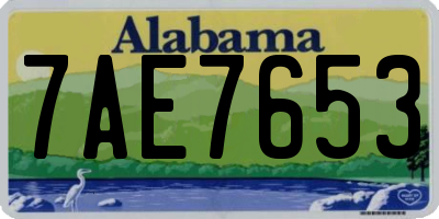 AL license plate 7AE7653