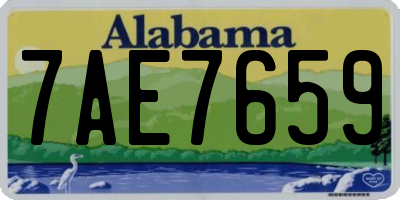AL license plate 7AE7659