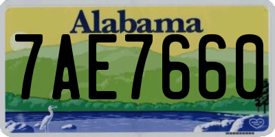 AL license plate 7AE7660
