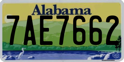 AL license plate 7AE7662