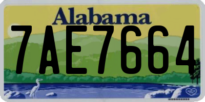 AL license plate 7AE7664