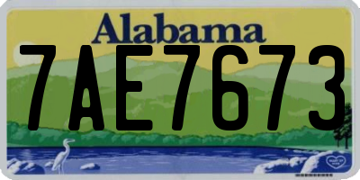 AL license plate 7AE7673