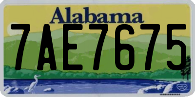 AL license plate 7AE7675