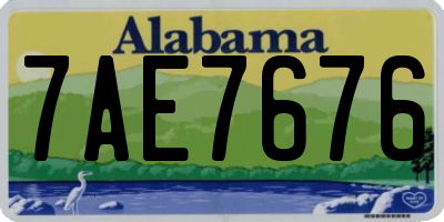 AL license plate 7AE7676