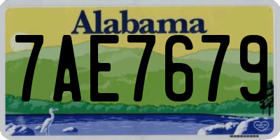 AL license plate 7AE7679