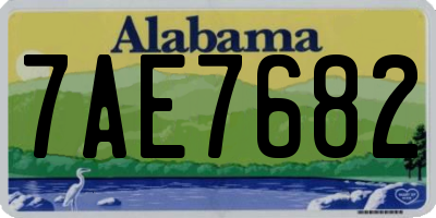 AL license plate 7AE7682