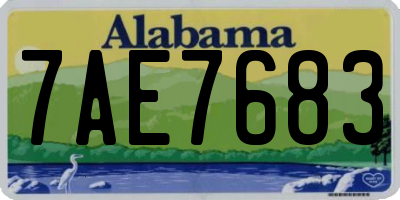 AL license plate 7AE7683