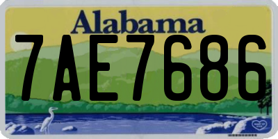 AL license plate 7AE7686