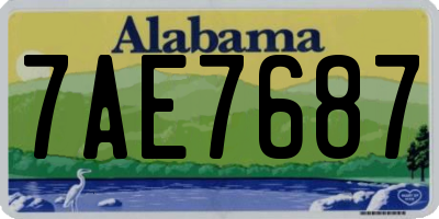 AL license plate 7AE7687