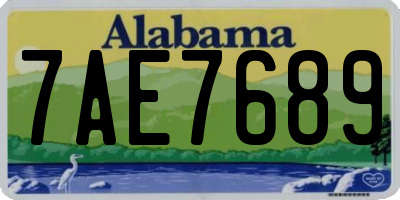 AL license plate 7AE7689