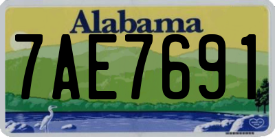 AL license plate 7AE7691