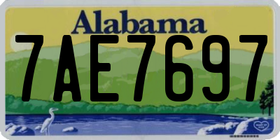 AL license plate 7AE7697