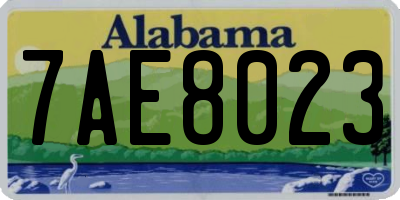 AL license plate 7AE8023