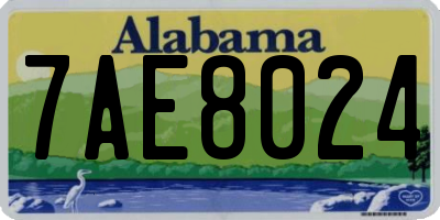 AL license plate 7AE8024
