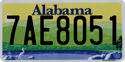 AL license plate 7AE8051
