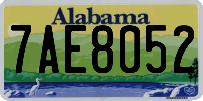 AL license plate 7AE8052