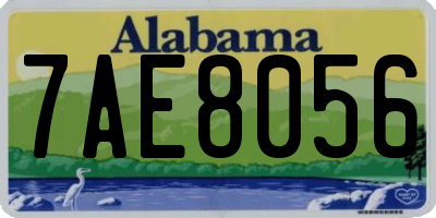 AL license plate 7AE8056