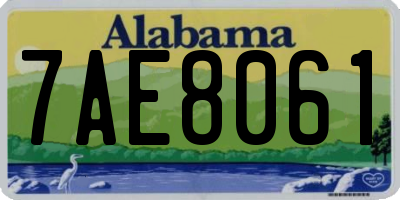 AL license plate 7AE8061