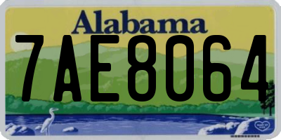 AL license plate 7AE8064
