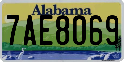 AL license plate 7AE8069