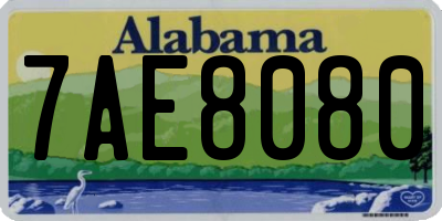 AL license plate 7AE8080