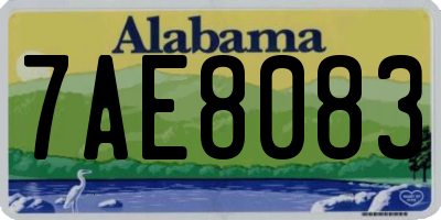 AL license plate 7AE8083