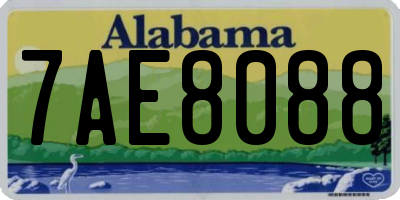 AL license plate 7AE8088