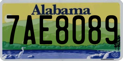AL license plate 7AE8089