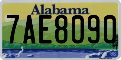 AL license plate 7AE8090