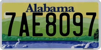 AL license plate 7AE8097