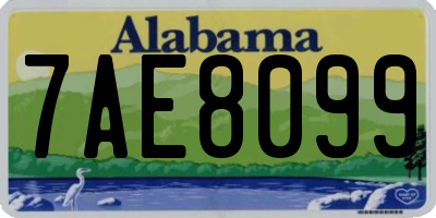 AL license plate 7AE8099