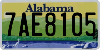 AL license plate 7AE8105
